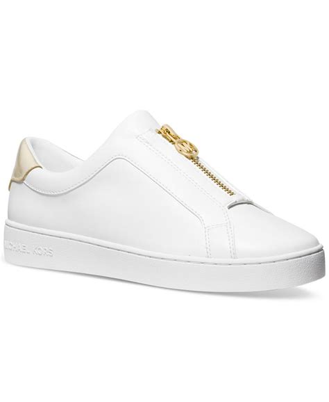 michael michael kors women's keaton zip slip on sneakers